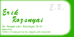 erik rozsnyai business card